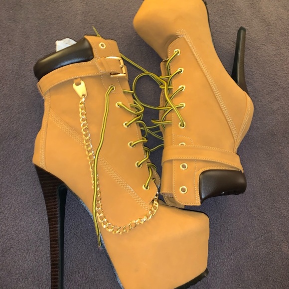 Bella Luna Shoes - Tan Timberland Style Boots